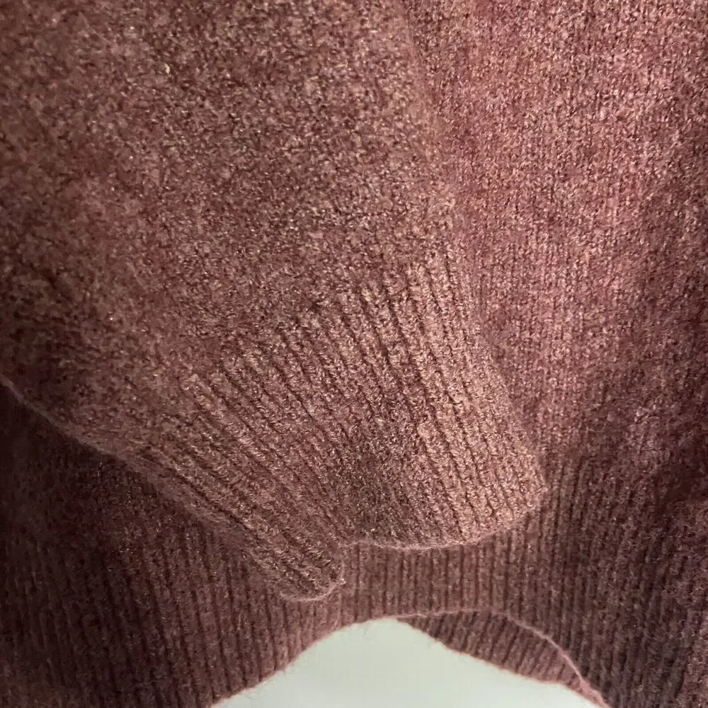 Lands' End Women's Boucle Roll Neck Sweater 503719 Wool Alpaca Acrylic Nylon XL